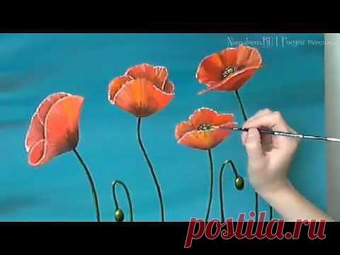 Маки (poppies). Живопись маслом (oil painting). - Алёна Садыкова.