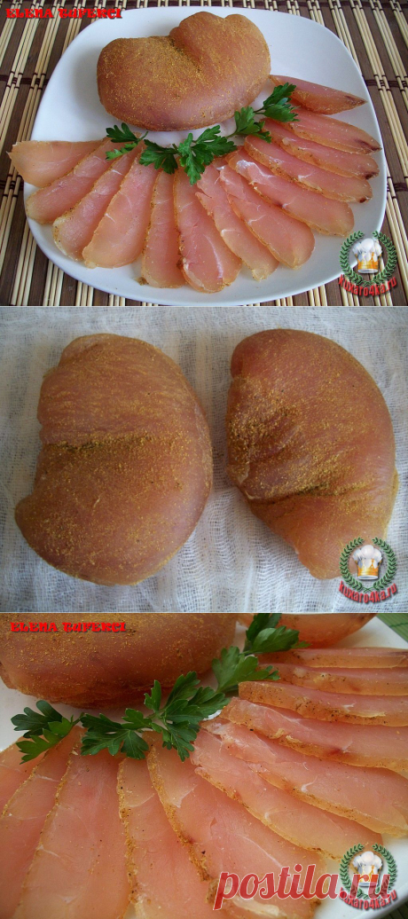 «Куриная бастурма». Вкуснее любой колбасы, это блюдо украсит праздничный стол или будет отличная закуска к пиву. Мастер-класс по приготовлению.