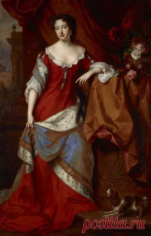 Queen Anne, when Princess of Denmark, 1665-1714, by Willem Wissing (1656-1687) and Jan van der Vaart (1647-1721).