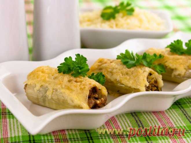 Фаршированный лук-порей