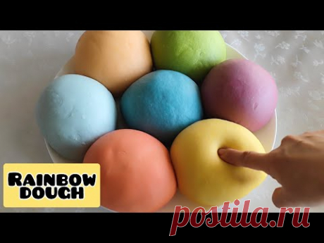 ЦВЕТНОЕ ТЕСТО "РАДУГА" ИЗ НАТУРАЛЬНЫХ КРАСИТЕЛЕЙ/COLORED DOUGH