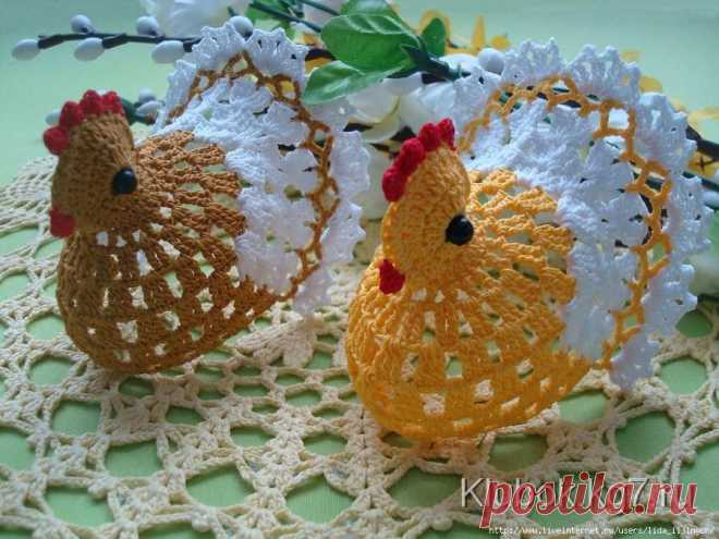 Пасхальные зайчики и пасхальные курочки - схема вязания фото | Клубок