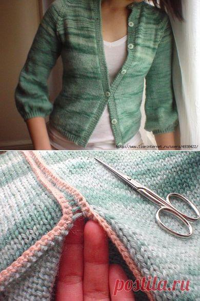 Как разрезать связаную вещь (Diy) / Вязание / Своими руками - выкройки, переделка одежды, декор интерьера своими руками - от ВТОРАЯ УЛИЦА