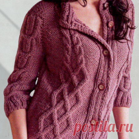 Изысканный жакет с ажуром и косами, эффектный кардиган а-ля «шинель» и ещё 2 стильные модели спицами | Вязание с Paradosik_Handmade | Дзен