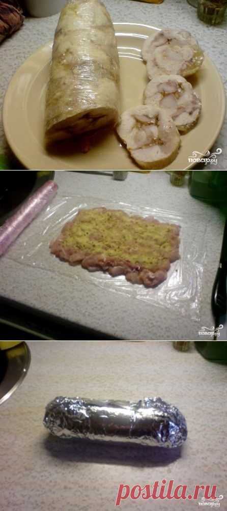 Куриный рулет с желатином