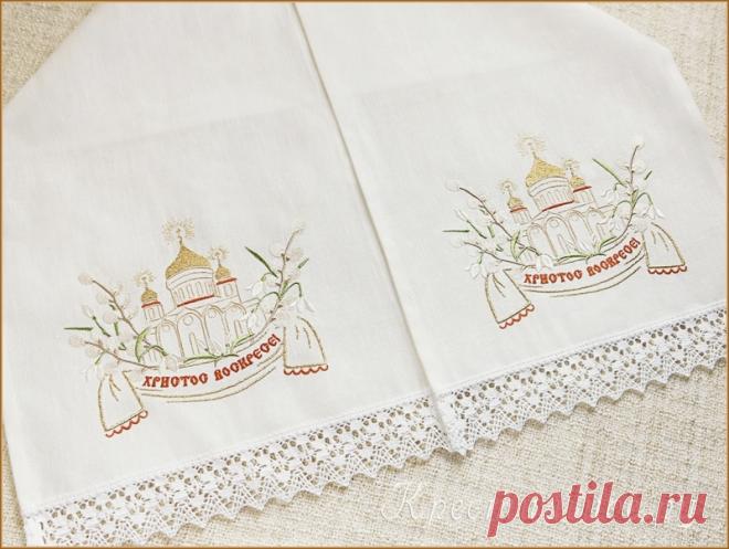 Рушник льняной пасхальный — Что подарить на Рождество и Пасху - идеи для подарков