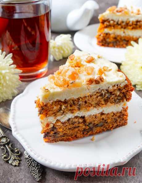 ღРецепт морковного пирога с кремом из сливочного сыра