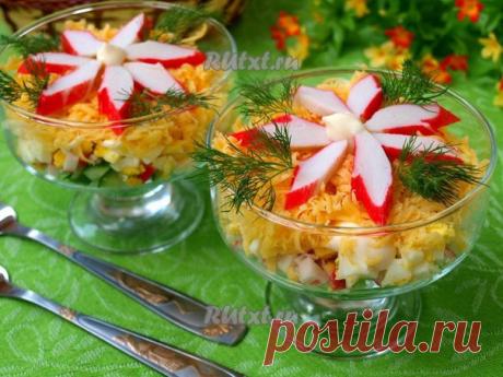Салат с крабовыми палочками/Кухноед