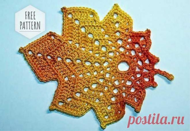 Coaster Leaf Free Pattern