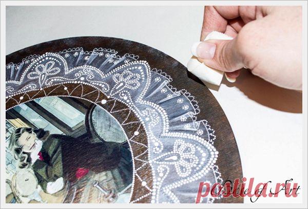 Точечная роспись. Часы "Мечты о Париже". (мастер-класс) | ЖЕНСКИЙ МИР