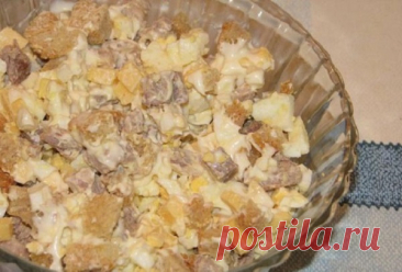 Салат мясной с сухариками — Сад Заготовка