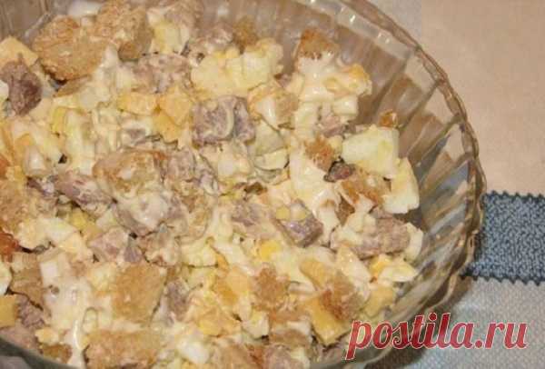 Салат мясной с сухариками — Сад Заготовка