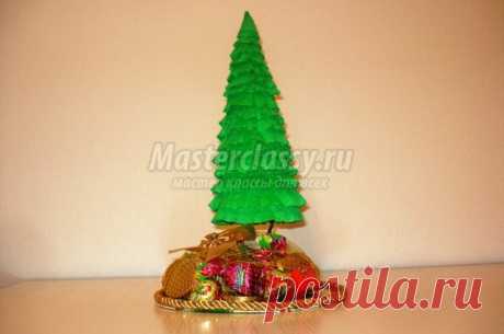 Новогодние подарки своими руками. Елка на подставке. Мастер класс с пошаговыми фото