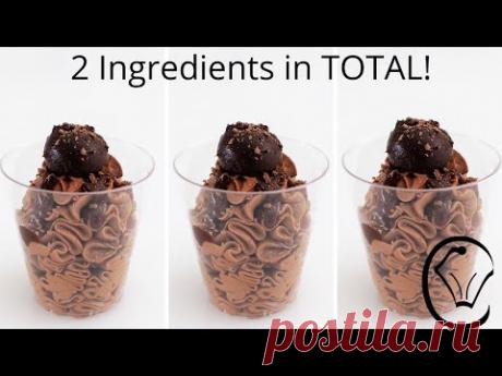 2 Ингредиенты взбитый шоколадный Трюфельный мусс с низким содержанием углеводов без яиц без желатина