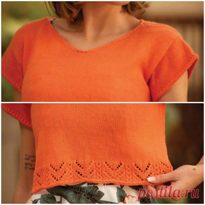 Необычные модели спицами на весну и лето: интересные топы, туника, блуза и два пуловера | Вяжем вместе! | Яндекс Дзен