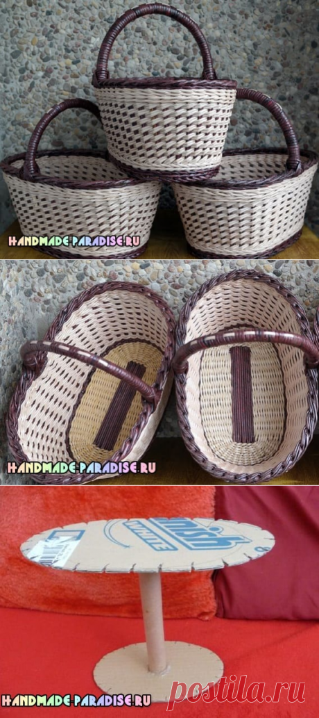 Как сделать форму для плетения корзинки из газет - Handmade-Paradise