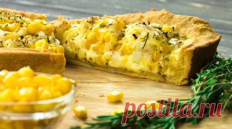 Сырный пирог с кукурузой и цветной капустой | Чёрт побери