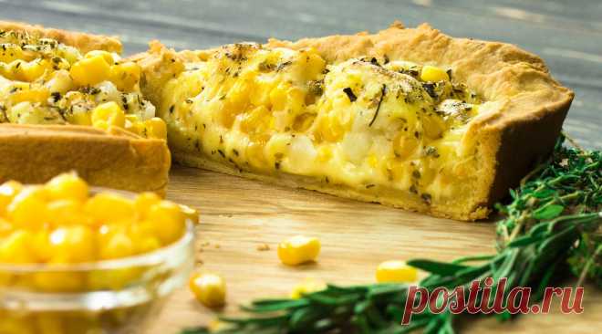 Сырный пирог с кукурузой и цветной капустой | Чёрт побери