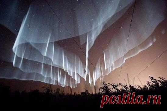 Редчайшее северное сияние