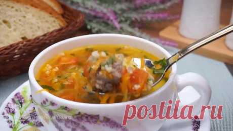 Вкусный СУП С ФРИКАДЕЛЬКАМИ, Капустой и Пшеном! Просто и Быстро