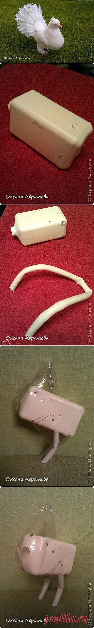 ГОЛУБЬ ( Королевский, павлинохвостый) из пластиковых бутылок | Страна Мастеров