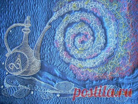 По картине Лю.Зубовой &quot;Свето-лунный кувшин&quot;.
Рисование на ШМ и СХМС.