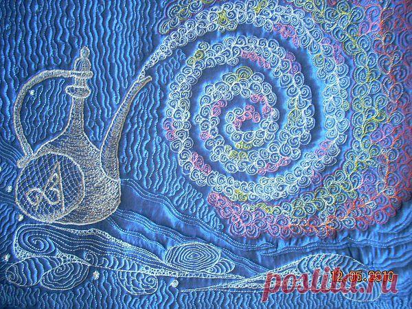 По картине Лю.Зубовой "Свето-лунный кувшин".
Рисование на ШМ и СХМС.