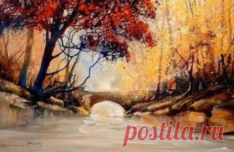 Осень в акварелях Роланда Палмаэртса (Roland Palmaerts) Бельгийский художник Роланд Палмаэртс (Roland Palmaerts)  пишет пейзажи в смешанной технике, основу которой составляет акварель. В первую очередь художника привлекают осенние пейзажи. В его исполнении...