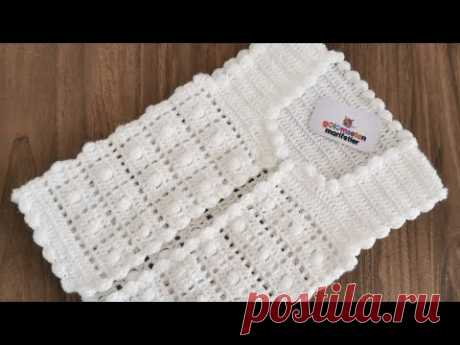 Crochet seamless easy to make baby cardigan vest