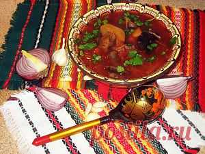 Готовим дома Постный борщ с грибам. Фоторецепт. Вкусно! Рецепт Сергея Джуренко