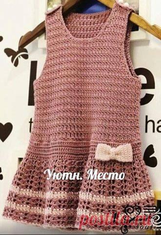 Patrón #1830: Vestido niña a Crochet ~ CTejidas [Crochet y Dos Agujas]