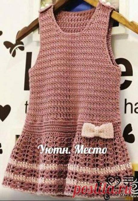 Patrón #1830: Vestido niña a Crochet ~ CTejidas [Crochet y Dos Agujas]