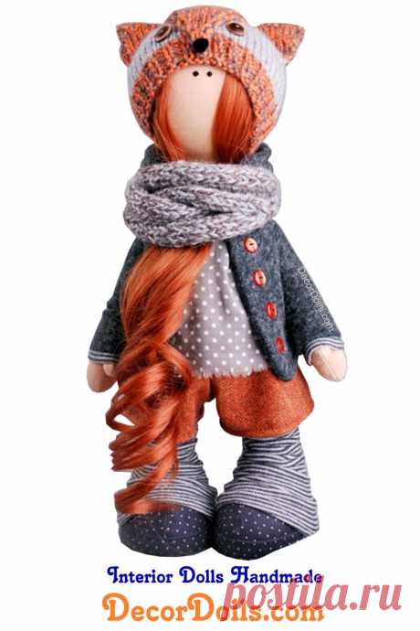 Fox Winter Doll, Collectable Tilda Doll, Decor Baby Doll, Soft Cloth Doll, Fabric Art Doll, Textile Nursery Doll by Alena R Hello, dear visitors!This is handmade cloth doll created by Master Alena R (Moscow, Russia). Doll is made BY ORDER. Order production time is 3-4 weeks. FREE SHIPPING TO ANY COUNTRYDoll is 42 cm (17.9 inch) tall and made of only quality materials.You can find them in our shop searching by artist name, stated in the end