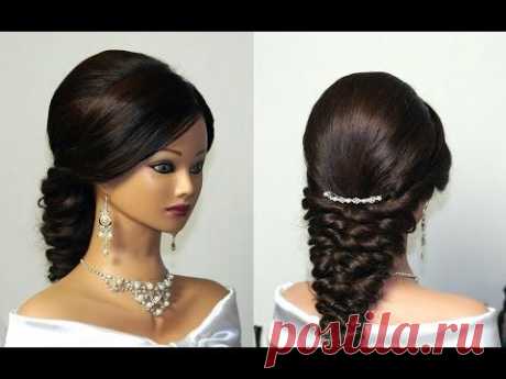 Wedding prom party hairstyles for long hair. Свадебная прическа, вечерняя прическа.