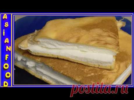 Азиатская уличная еда, Воздушный омлет из взбитых белков! Asian street food, рецепты корейской кухни
