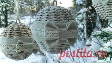 Шар на ёлку из бумажной лозы: очень подробный мастер-класс — DIYIdeas