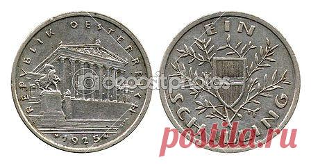 One shilling, Republic Austria, 1925 — Стоковое фото © Vadim Vyazovikov #40764047