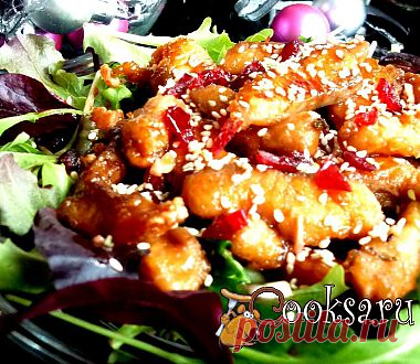 Праздничный легкий и теплый салат с семгой и пикантной заправкой рецепт с фото