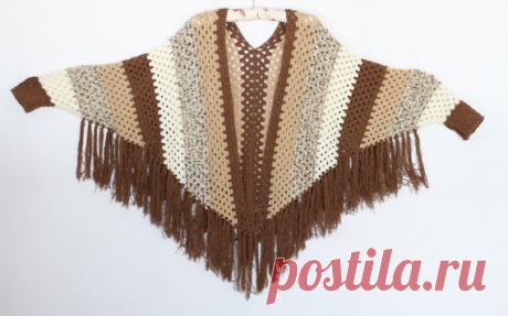 Шаль или пончо? Или накидка? - запись пользователя Margarita (Светлана) в сообществе Вязание крючком в категории Вязаные крючком аксессуары
