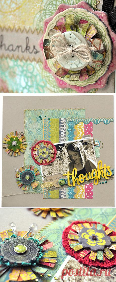 Flower Embellishments from Scraps :: Amy Heller - Crate Paper