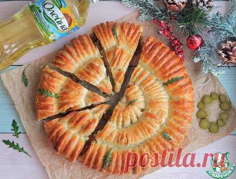 Пирог с мясом и маринованными огурцами Кулинарный рецепт