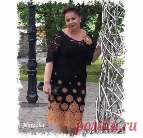 Элегантное платье крючком. Схемы