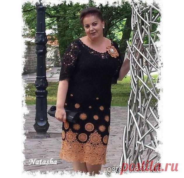 Элегантное платье крючком. Схемы