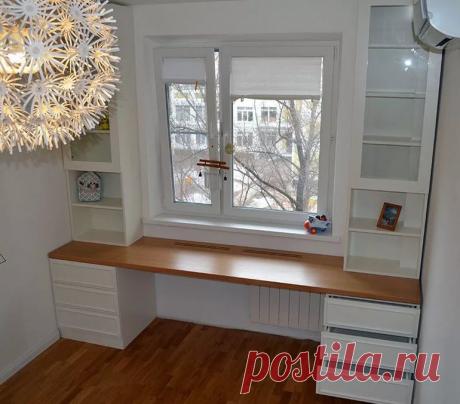 Шкафы вокруг окна - это не только красиво, но и очень практично. Идеи для вдохновения