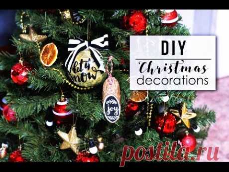 DIY: Как за 5 минут сделать ЁЛОЧНЫЕ ИГРУШКИ🎄Декор Елки