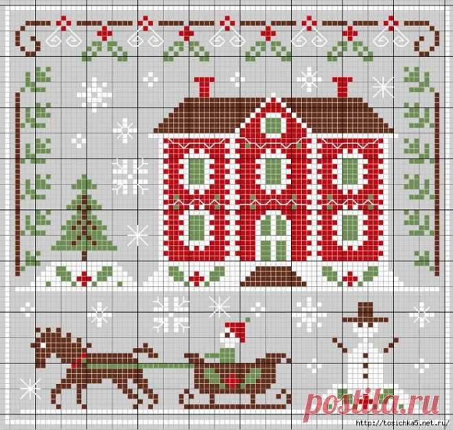 Новогодняя вышивка.