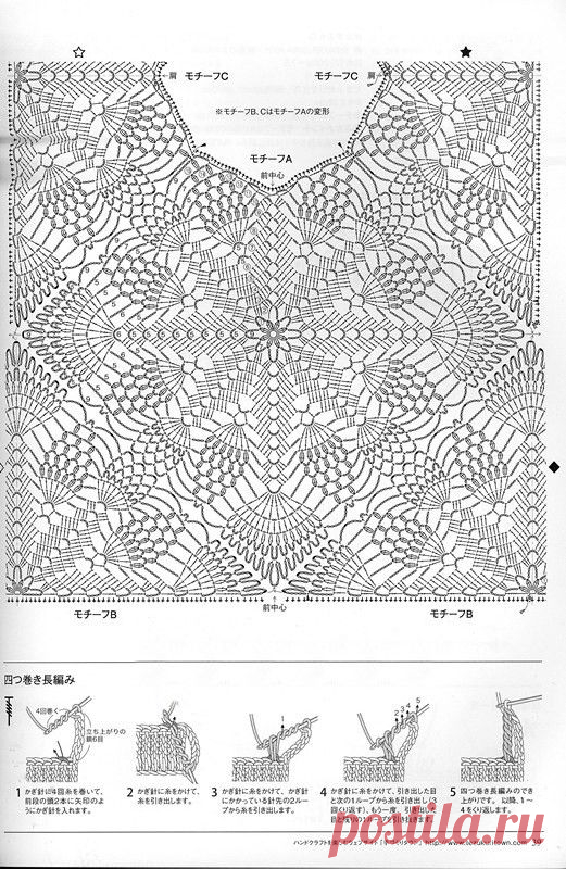 (57) beautiful Pineapple pattern NV70173 (pineapple pattern shirt) - Basil - Basil's blog | Ideas for Crochet Boleros