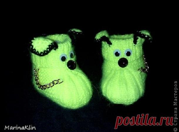 Как связать пинетки 