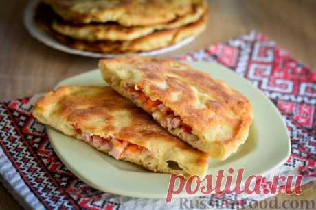 Рецепт: Закрытая пицца на сковороде на RussianFood.com