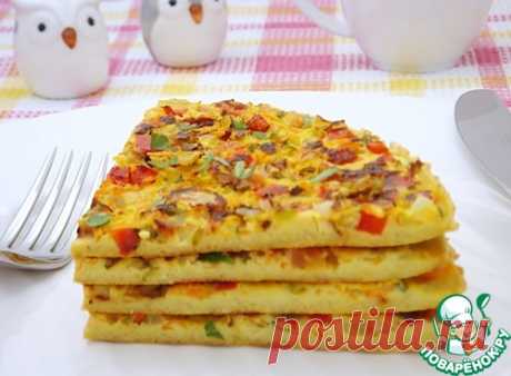 Овсяный омлет с овощами - кулинарный рецепт
